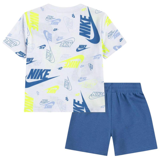 Nike Βρεφικό σετ Sportswear Futura Allover Print T-Shirt & Shorts Set